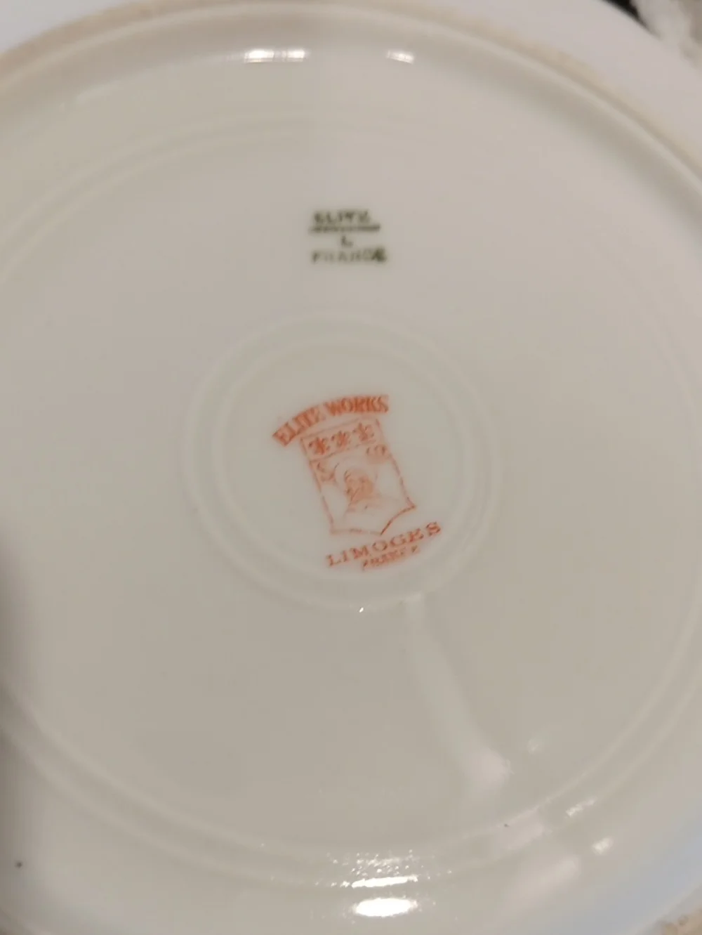 Vintage Limoges France Dessert Plate with Pink Floral Pattern and Gold Trim